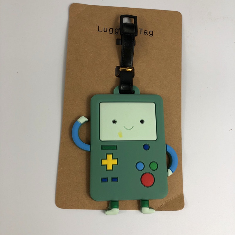 Thẻ  hành lý vali tag  hành lý Thẻ vali đánh dấu  du lịch Phim hoạt hình bé đầu lớn hình dạngPVC mềm
