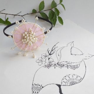 Cài Tóc Hanbok Đỏ Cherry + Hồng nhạt