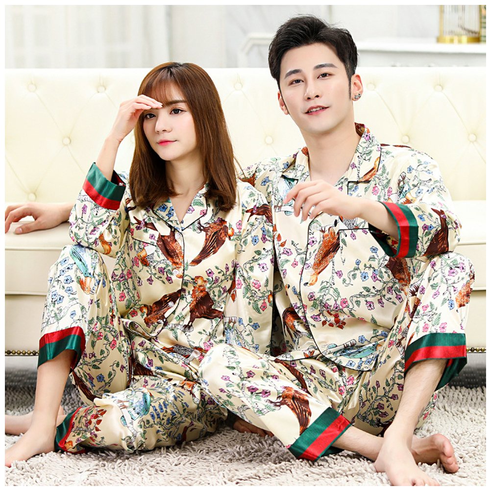 Đồ bộ Pyjama Nam mặc nhà chất liệu phi bóng rũ mềm mại, phong cách châu âu sang trọng 88225