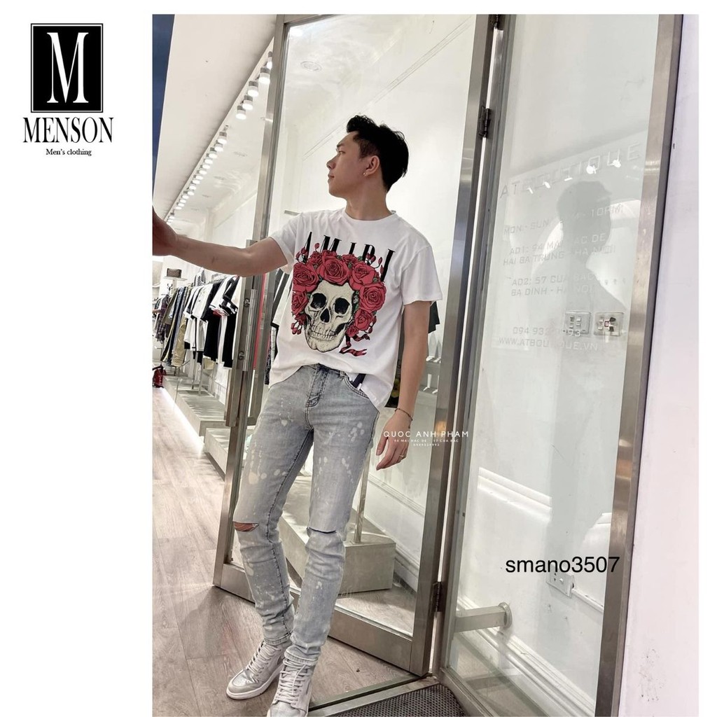 ⭐️SIÊU PHẨM⭐️Áo Phông Nam Cổ Tròn In Hình hoa hồng 3D chất mát mùa hè- Áo Thun Nam hàng hiệu họa tiết đẹp MENSON M6217 | BigBuy360 - bigbuy360.vn