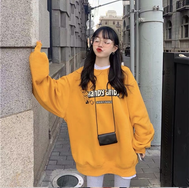 Áo sweater nỉ đôi couple bông HANDY-ANDY