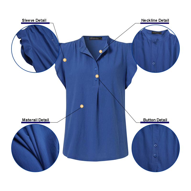 Áo Kiểu ZANZEA Không Tay Cổ Chữ V Màu Trơn Thời Trang Cho Nữ | BigBuy360 - bigbuy360.vn