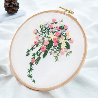 Kit thêu bó hoa (nhiều mẫu)
