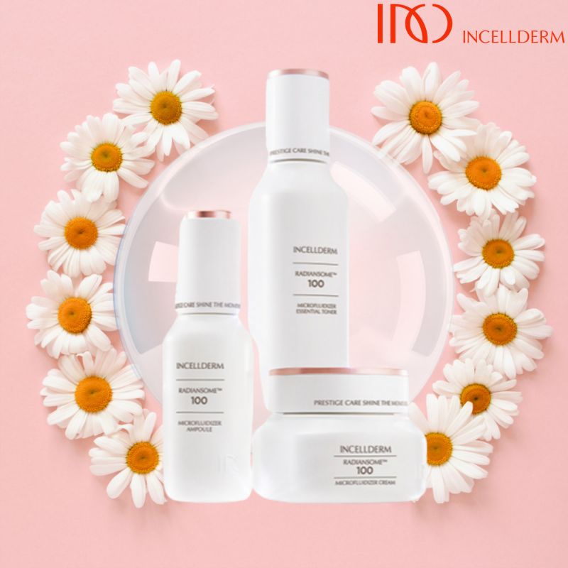 Sét Dưỡng Da Incellderm Mẫu Mới Radiansome 100 Microfluidizer dưỡng trắng căng bóng,chống lão hóa Chính Hãng Hàn Quốc