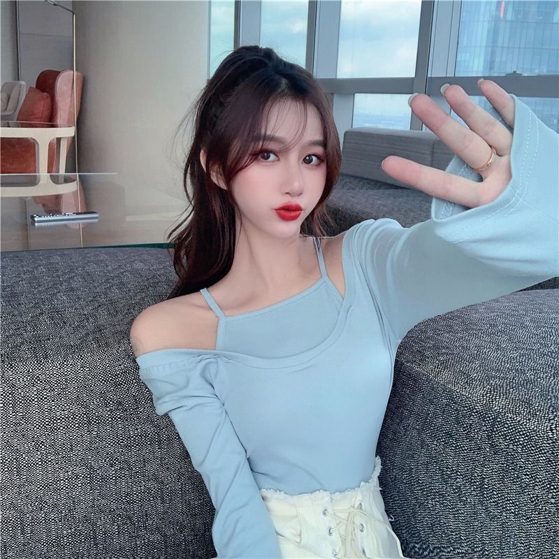 Áo Thun Nữ Dài Tay Cổ Tròn Thời Trang Hàn Mới