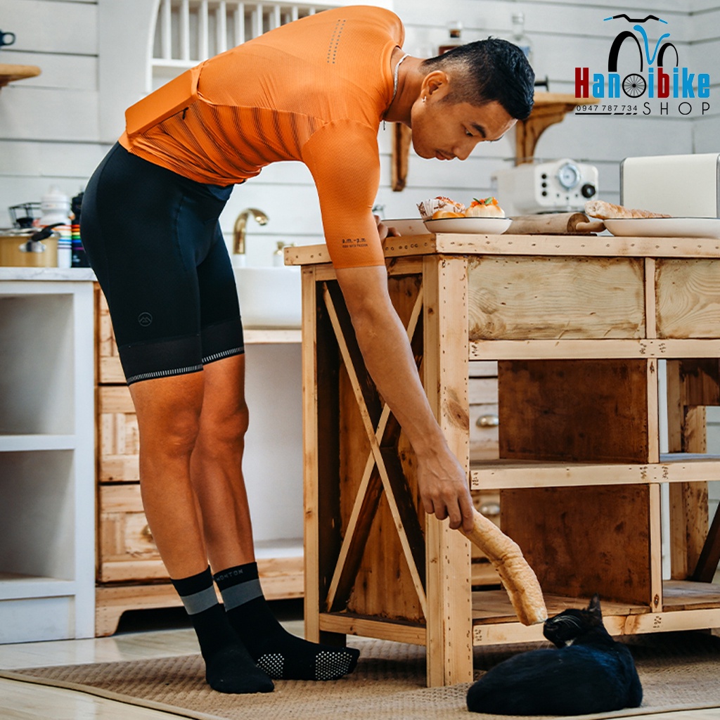 Áo đạp xe Monton ngắn tay 06AM BROWN