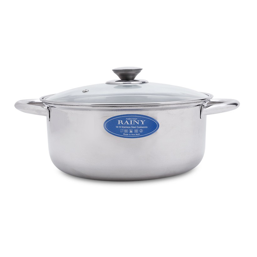 Bộ nồi inox nắp kính Rainy RN06K