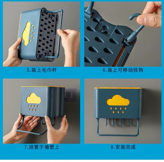 GIÁ GẮN TƯỜNG ĐỰNG ĐŨA THÌA VÀ ĐỒ DỤNG TIỆN ÍCH