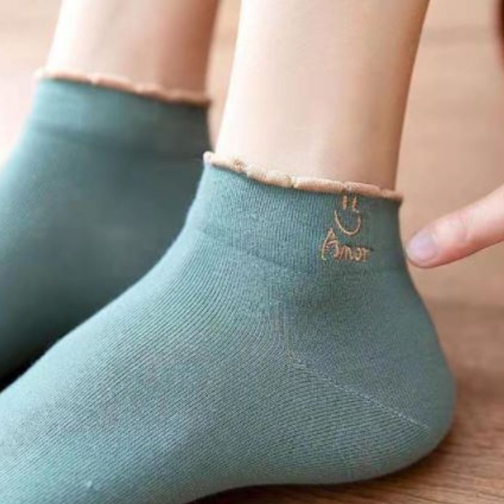 Tất Vớ Nữ Cổ Ngắn Hàn Quốc Cute Mặt Cười Đẹp