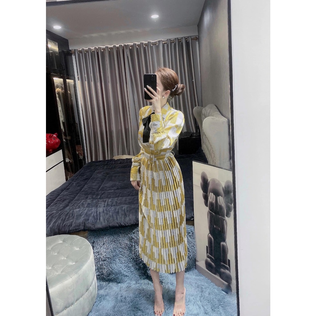 Váy lụa zic zac siêu sang