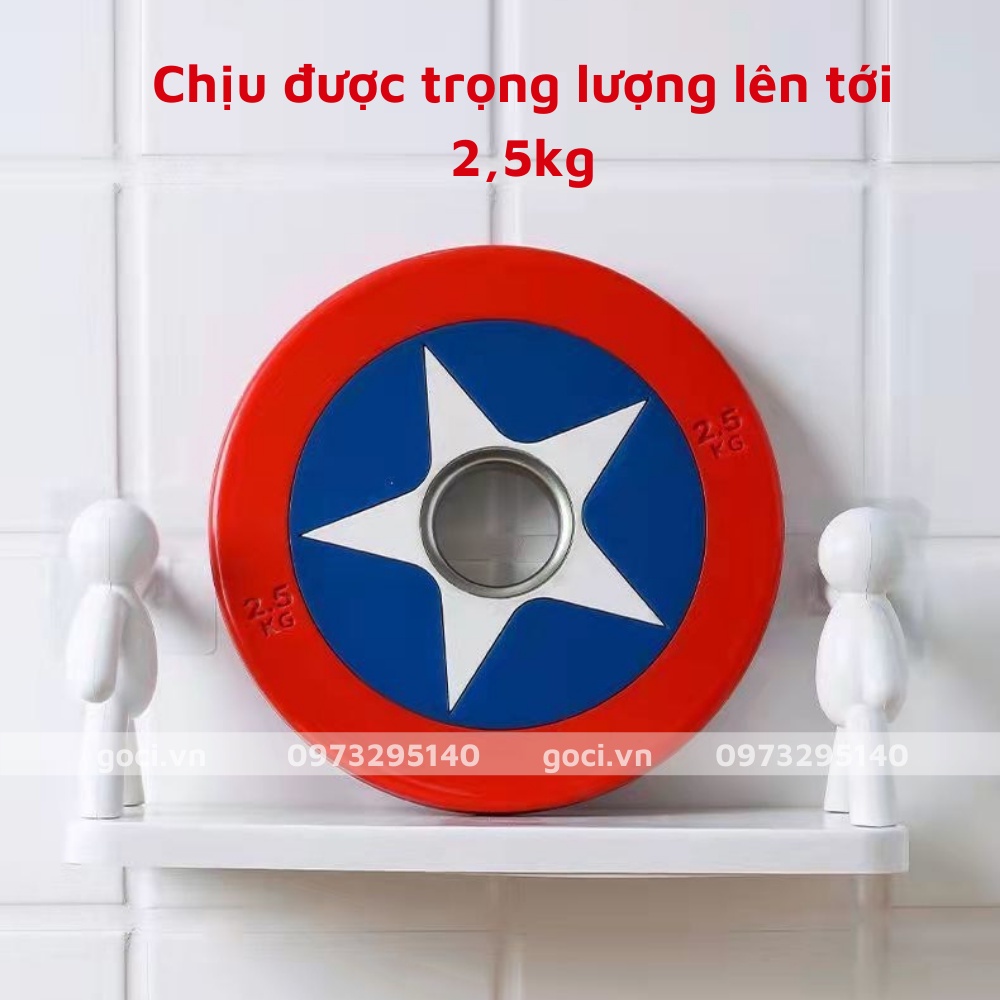 Kệ dán tường để đồ nhà tắm nhà bếp đa năng hình người độc đáo siêu dính tiện lợi