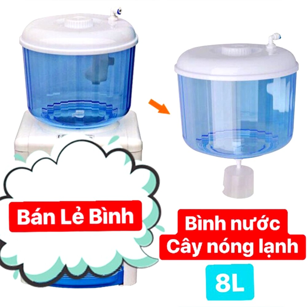 Bình úp cây nước nóng lạnh Phao Chống Tràn, Có đầu lấy nước trực tiếp từ máy lọc nước Thế hệ mới 2020