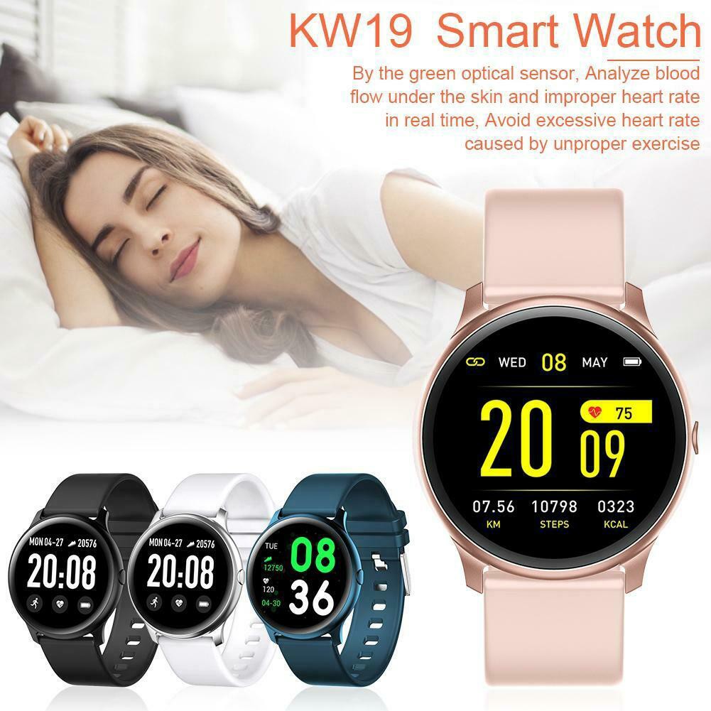 Đồng hồ đeo tay thông minh kiểu dnags cao cấp cho nam và nữ IP68 KW19