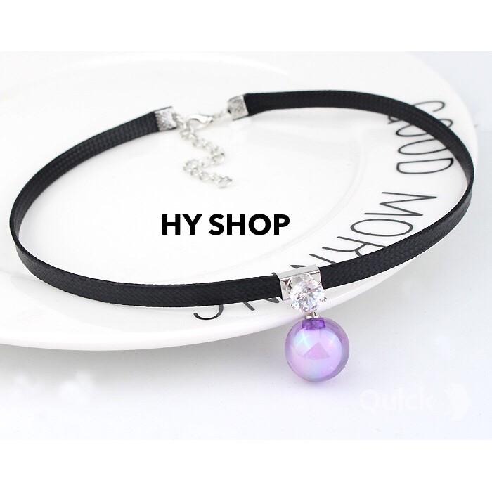 vòng cổ choker đính kim viên sang trọng cá tính