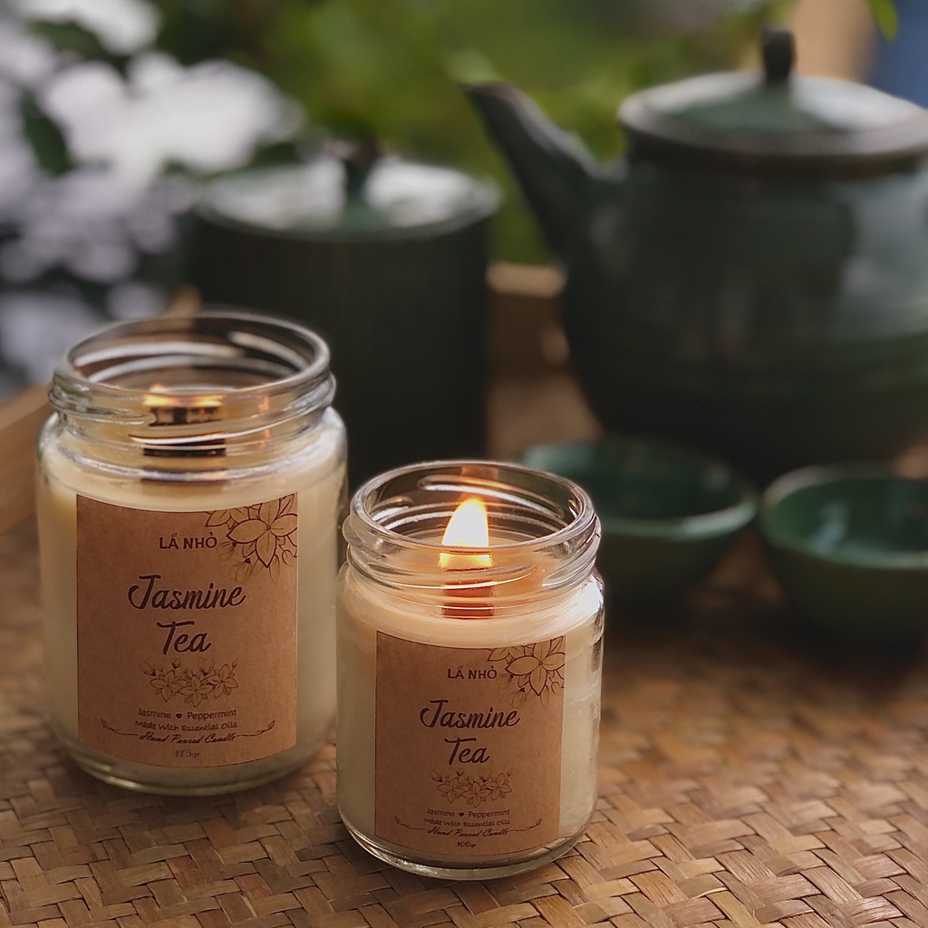 Nến thơm LÁ NHỎ Candle Handmade - Nhiều mùi hương - Cao cấp - Không khói - An toàn