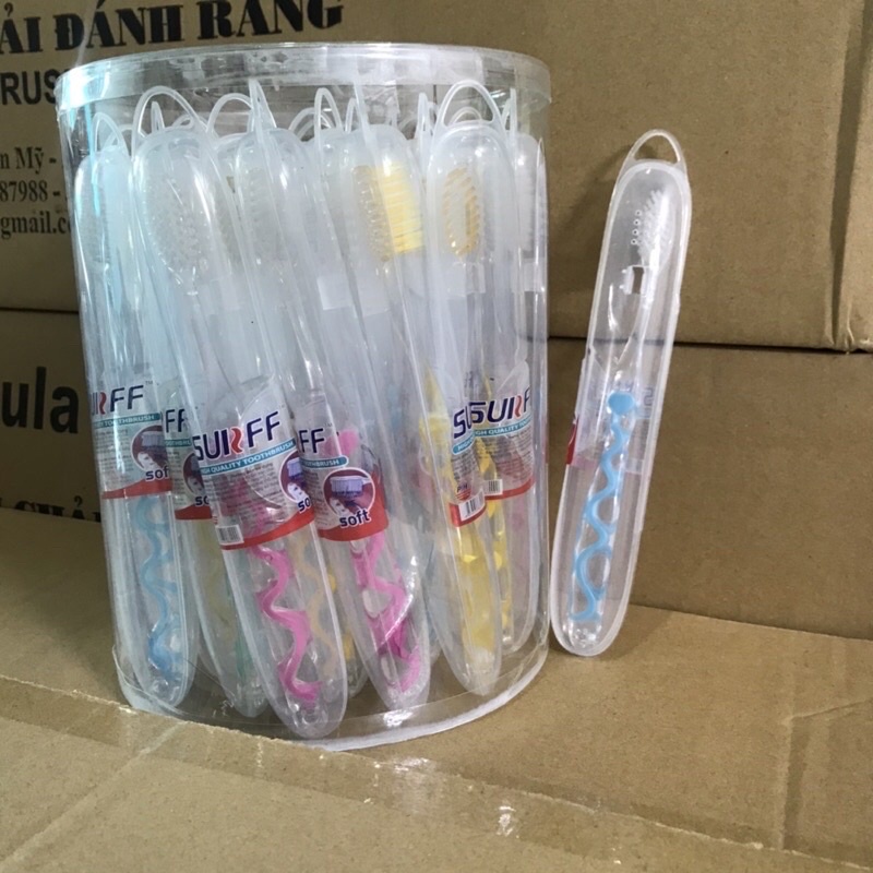 [Chuyến sỉ]Hộp 25 chiếc bàn chải đánh răng hang loại 1 lông siêu mềm
