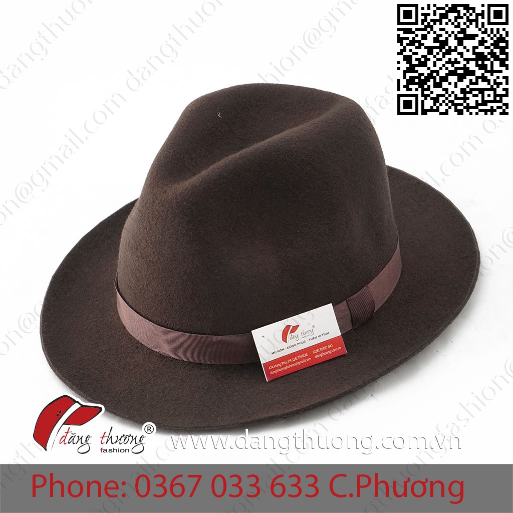 Mũ nón phớt fedora chất liệu nỉ/ dạ THẬT 100%, cao cấp cho trung niên, lớn tuổi, người già, cổ điển vintage