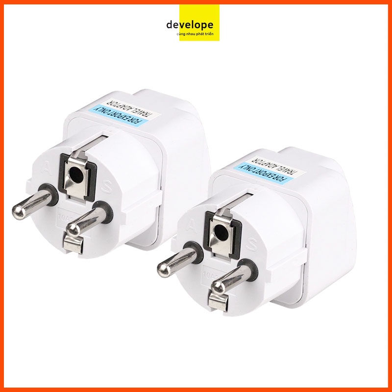 Phích cắm - Ổ cắm điện chuyển 2 chấu sang 3 chấu từ 0~250V tiện dụng