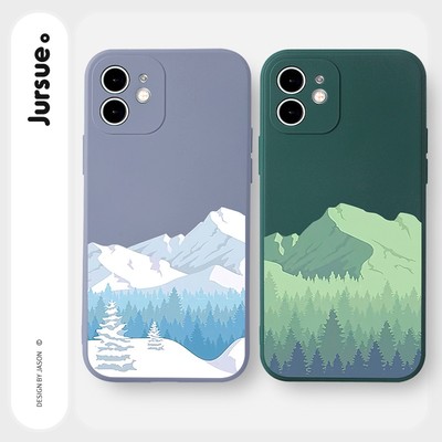 Ốp lưng JURSUE mềm chống sốc viền vuông hình dễ thương đẹp Cho iPhone 17 16 15 14 13 12 11 Pro Max SE 2020 X XR XS ip 8 7 Plus Y2125