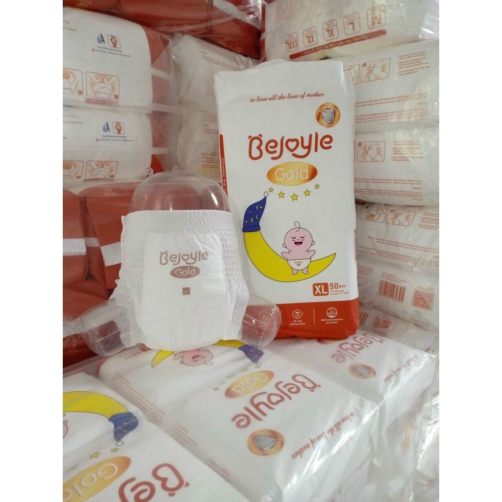 Bỉm quần Bejoyle Gold/ full size M,L,XL,XXL,XXXL/ 1 bịch có 50 miếng/ size 4XL có 46 miếng giá siêu rẻ !