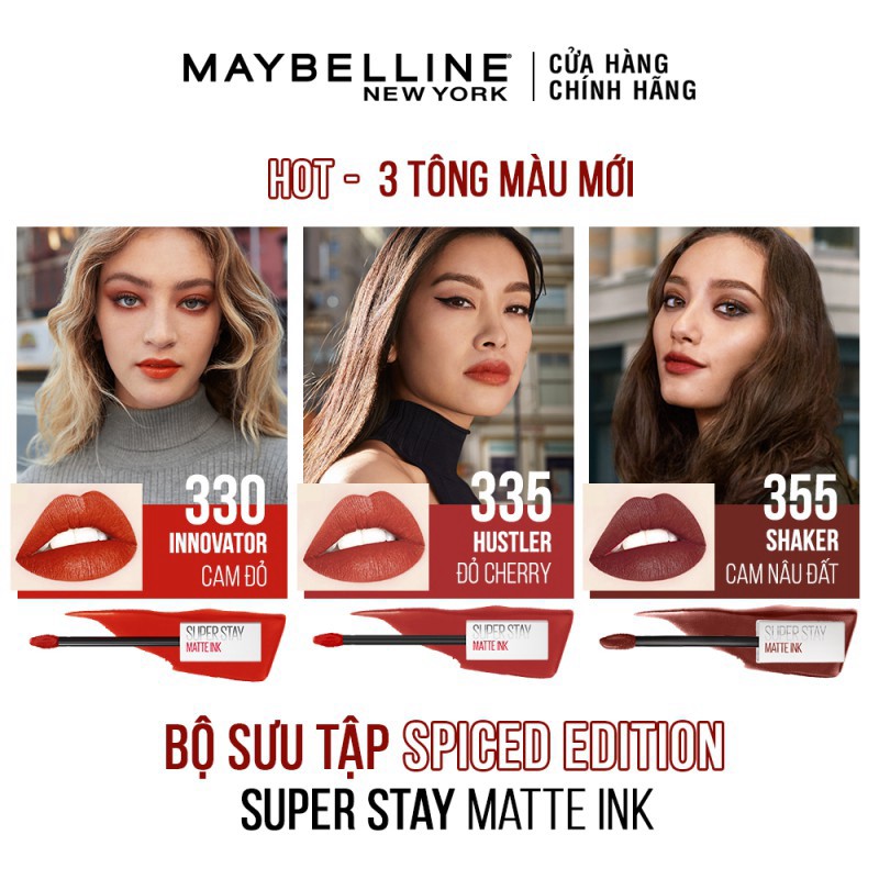 Son Kem Lì 16h Lâu Trôi Maybelline New York Super Stay Matte Ink City Edition Lipstick 5ml [anhthu3004]