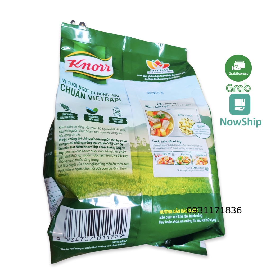 [Hoả Tốc] KNORR HẠT NÊM TỪ THỊT VÀ XƯƠNG 1.8KG 1,8 kg GÓI LỚN BIG SIZE date luôn mới