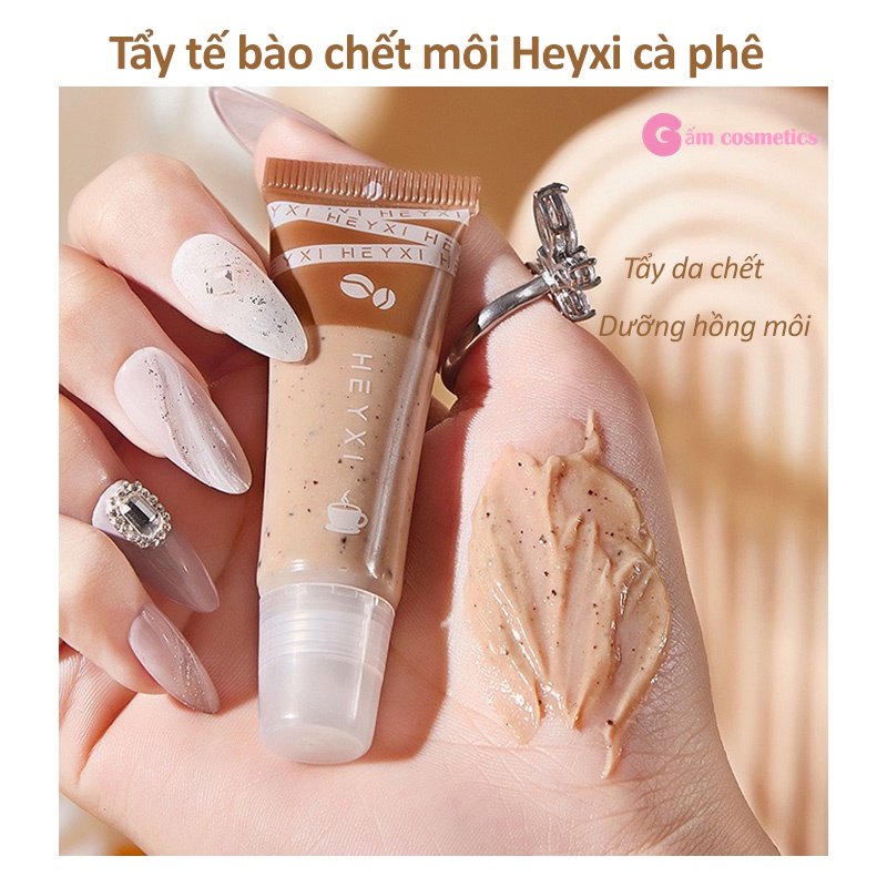 [Hàng mới về] Tẩy tế bào chết môi Heyxi Coffee Lip Scrub 15g hương cà phê tẩy sạch da chết dưỡng ẩm mờ thâm môi