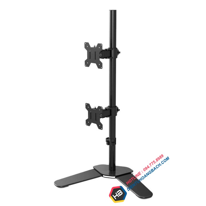 M073 / #Giá Treo Hai Màn Hình Máy Tính ErgoTek E73  17 - 27 Inch Đặt Bàn - Tay Đỡ Màn Hình Xoay 360 Độ