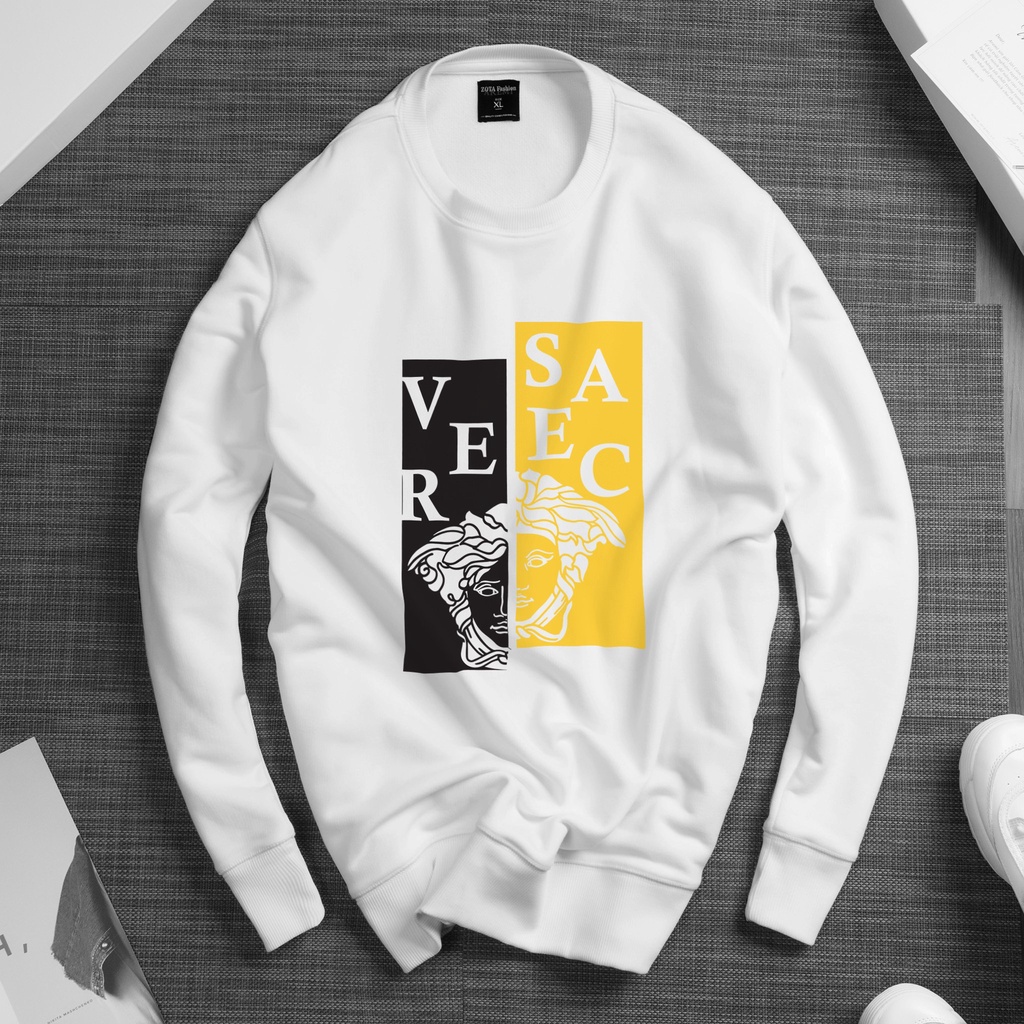 Áo thun in Nỉ Cotton Nam Nữ Unisex dài tay không cổ - Áo sweater cổ tròn chất poly Thái thu đông giữ nhiệt BST-1.4 | BigBuy360 - bigbuy360.vn