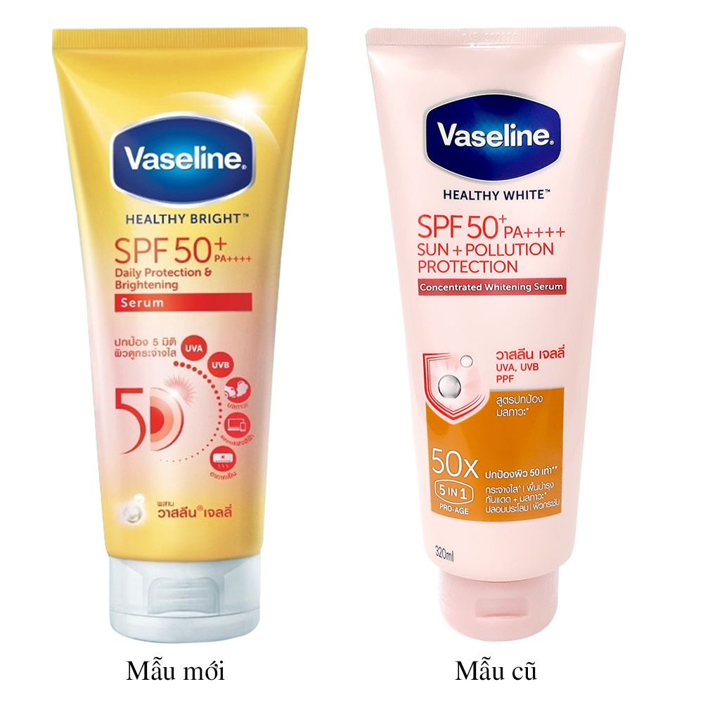 Sữa dưỡng thể trắng da Vaseline 50x SPF 50+ Thái Lan - 300ml VÀNG MẪU MỚI