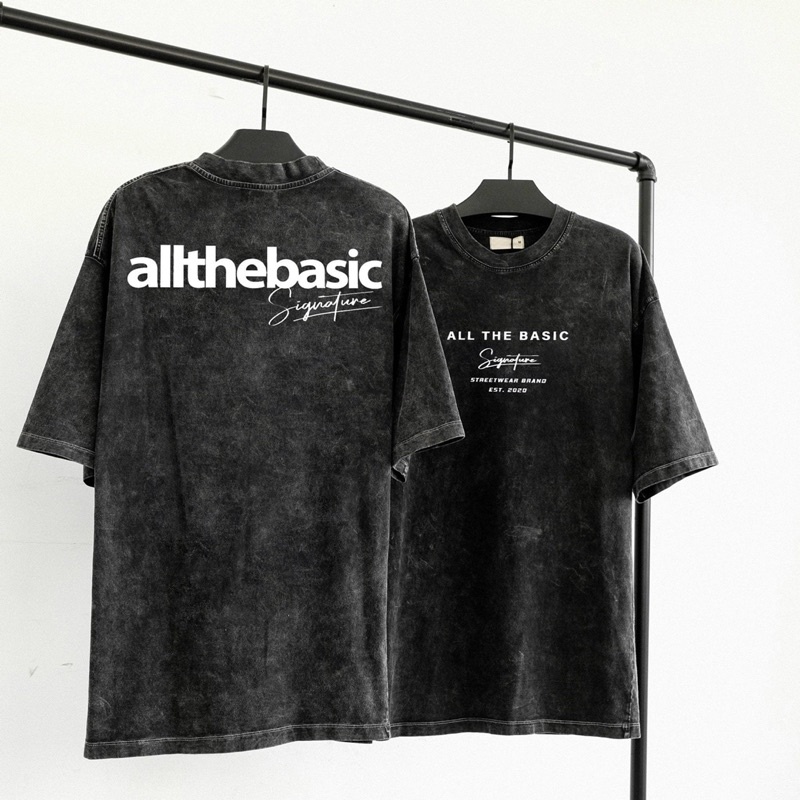 Áo tee wash ALL THE BASIC fullbox