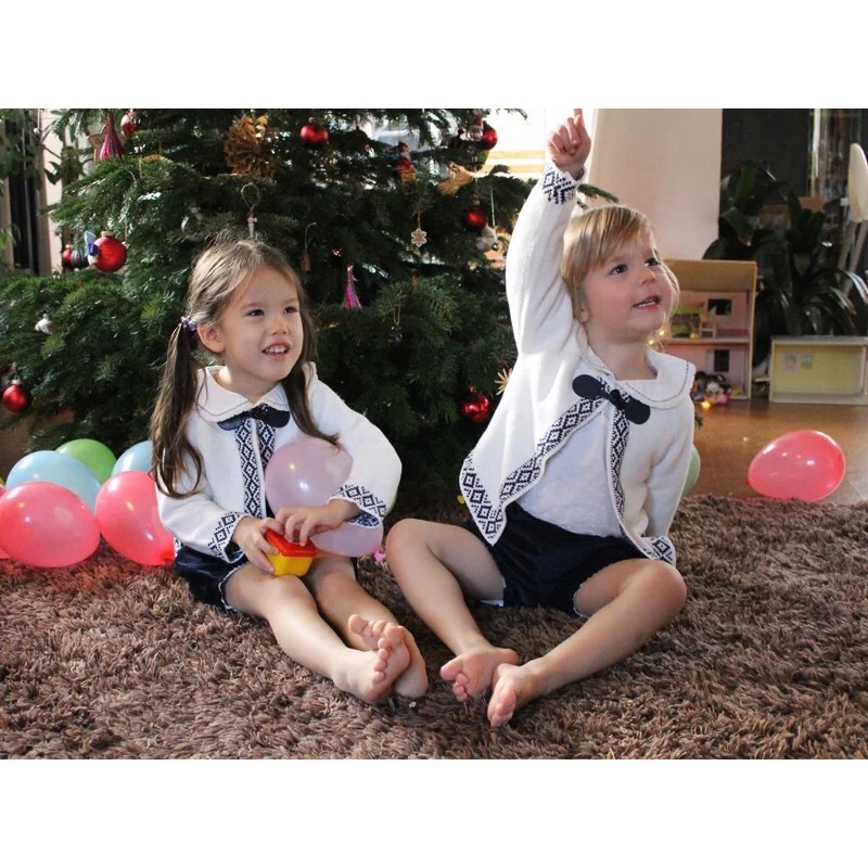 Sét quần áo cho bé gái 3-6 tuổi  Áo len quần nhung cao cấp 0921