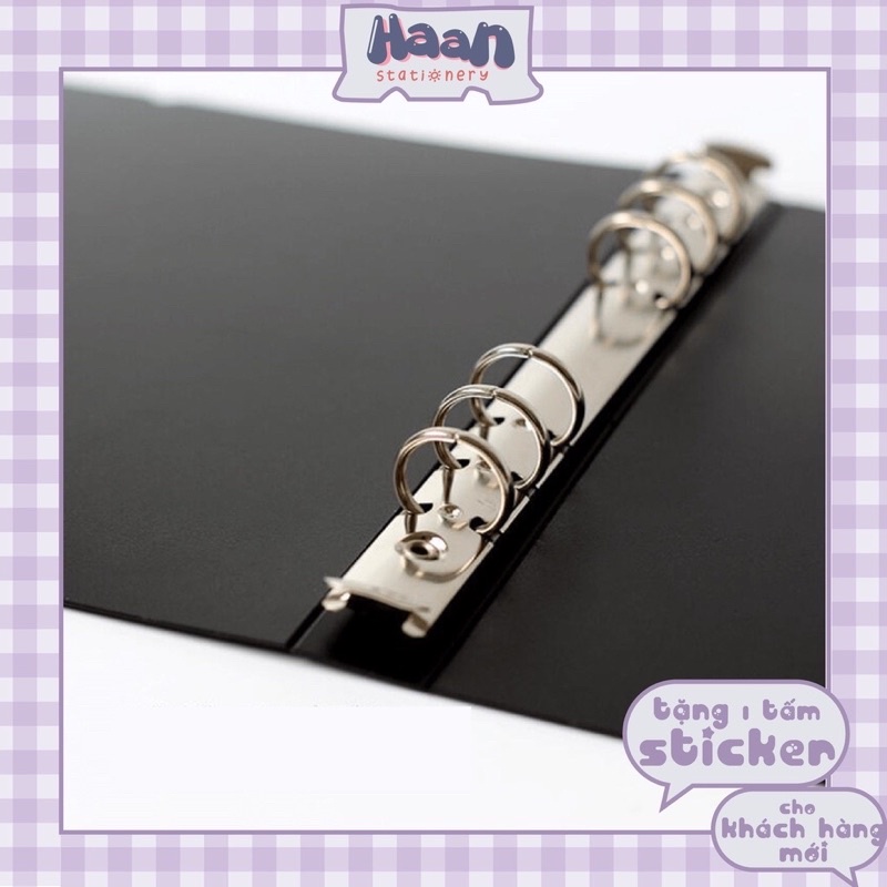 Binder / Bìa sổ còng trắng trong mờ📔📒 chất liệu nhựa PP📔📒 cỡ A5, A6 làm sổ planner, bullet journal