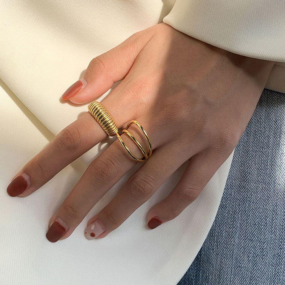 USNOW Nhẫn Cưới Dạng Mở Có Thể Điều Chỉnh Kích Cỡ Dành Cho Cặp