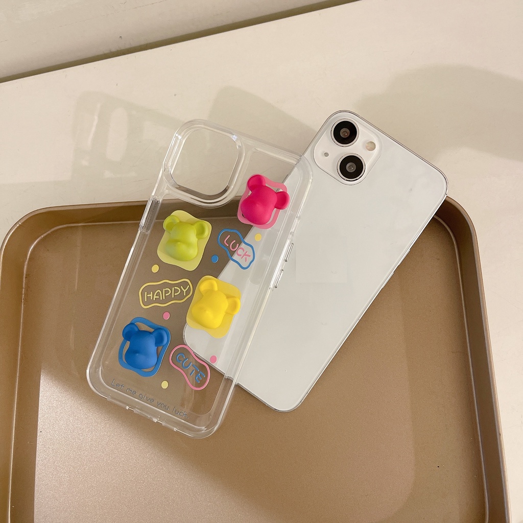Ốp Điện Thoại tpu Mềm Hình Đầu Gấu 3D Dễ Thương Cho Iphone 12 pro max 11 pro max xs max xr x 13promax