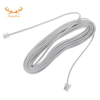 9m 30ft rj11 6p2c modular telephone phone cables wire white