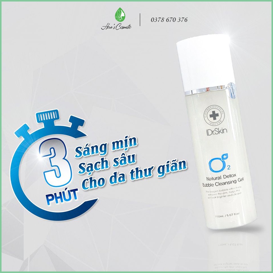 Sữa rửa mặt sủi bọt O2 Idr Skin_O2 Natural Detox Bubble Cleansing Gel