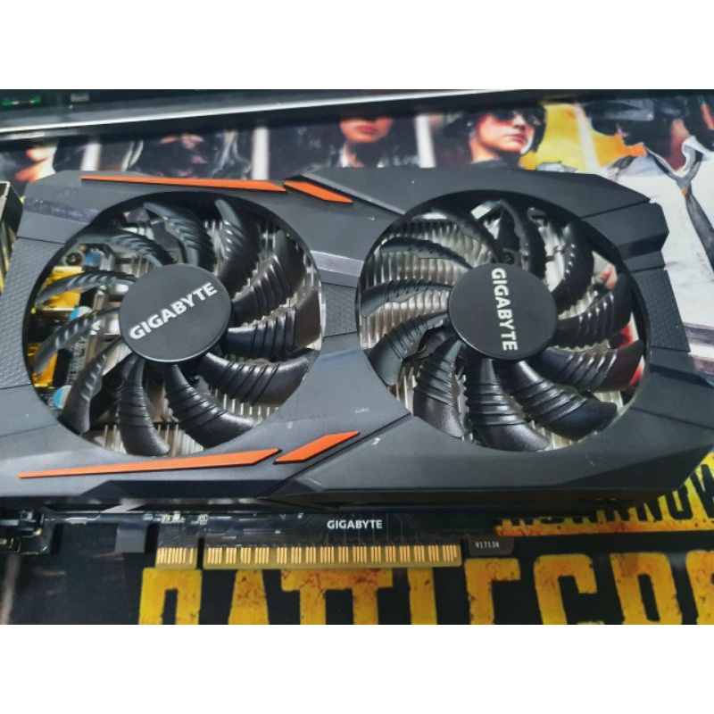 Card màn hình Gigabyte 1050TI OC-4GD 2 FAN CŨ ĐẸP