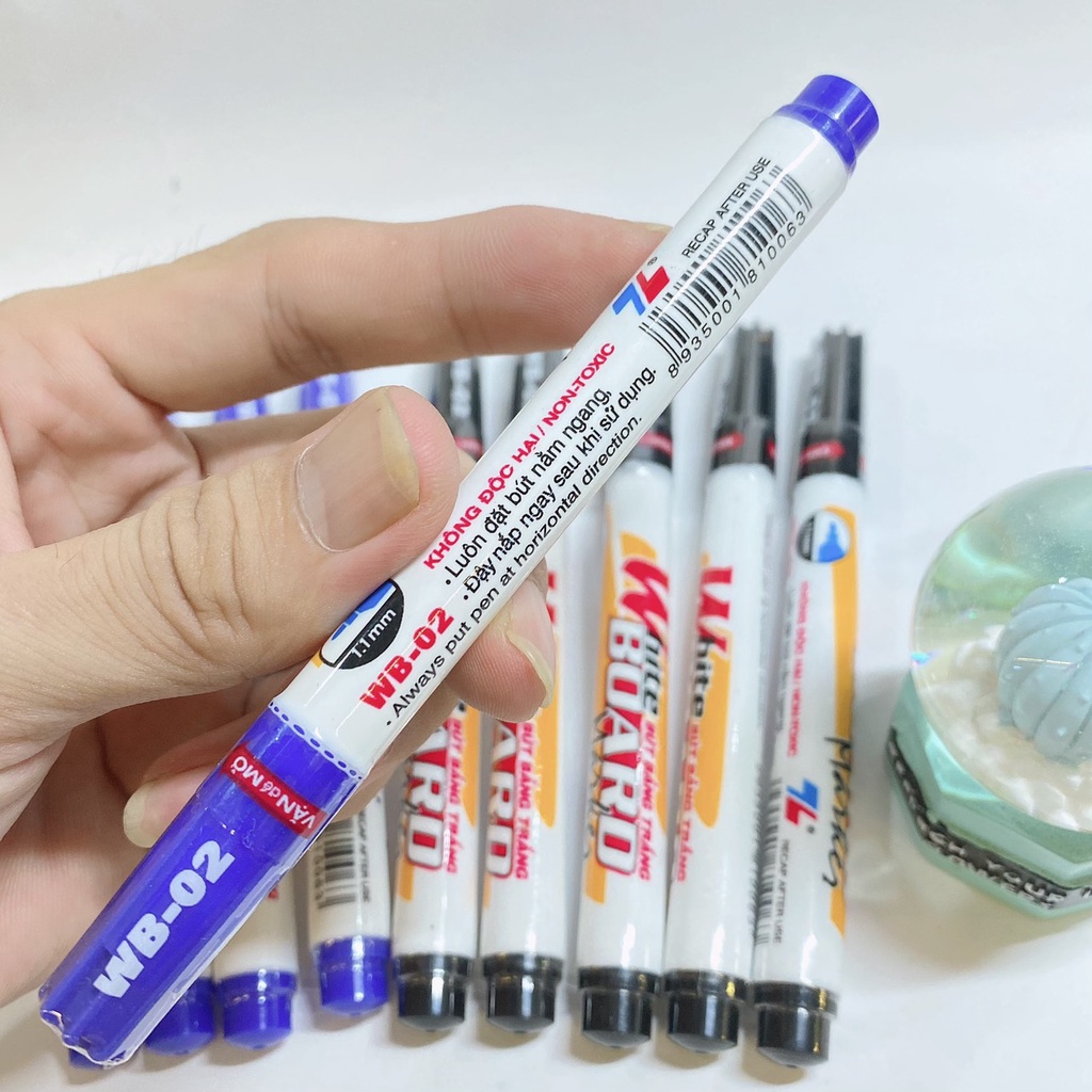 Bút lông viết bảng Thiên Long, Bút bảng trắng không độc hại, cầm vừa tay, ngòi 1.1mm