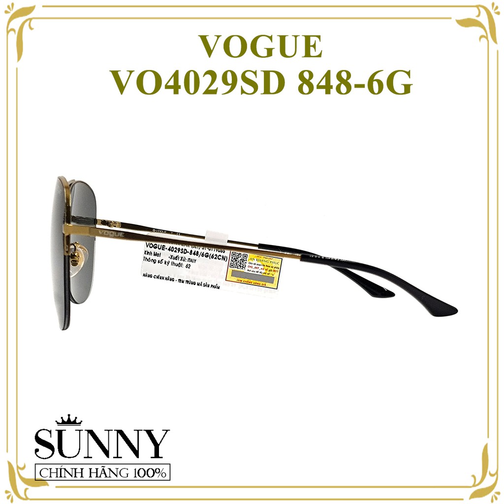 Kính mát thời trang Vogue VO4029SD chính hãng I, thiết kế dễ đeo bảo vệ mắt