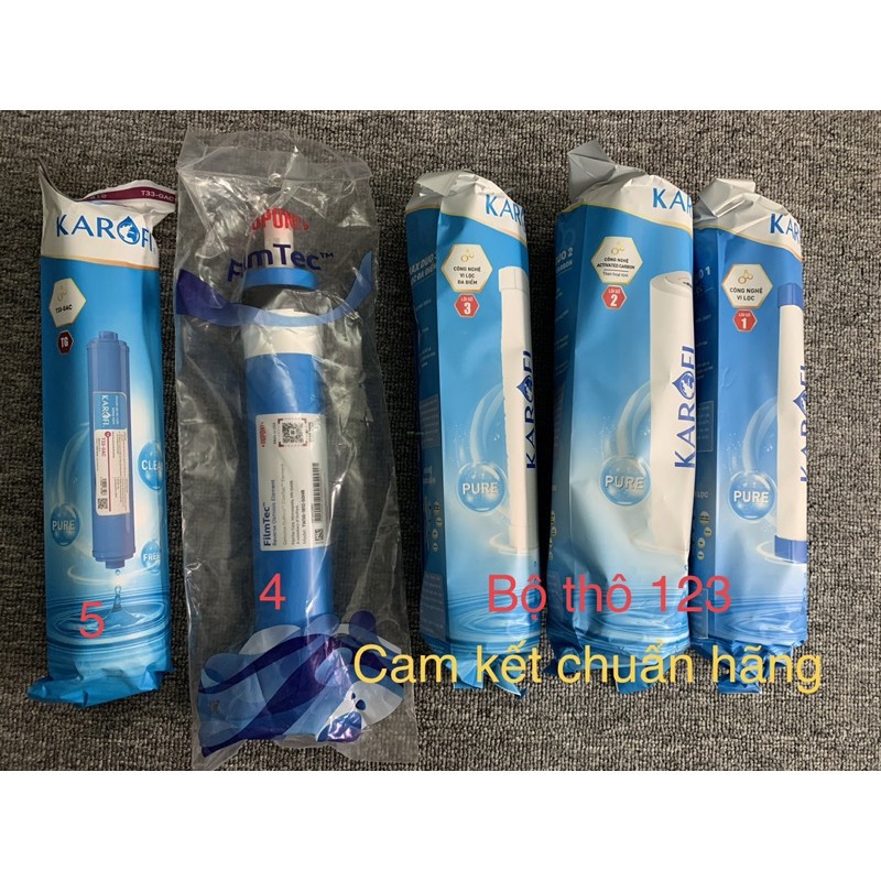 Lõi lọc nước Số 1,2,3  Karofi ️chính hãng ️👉 Lõi lọc nước 123 Karofi 👉 Bộ Lõi Lọc Thô Số 123