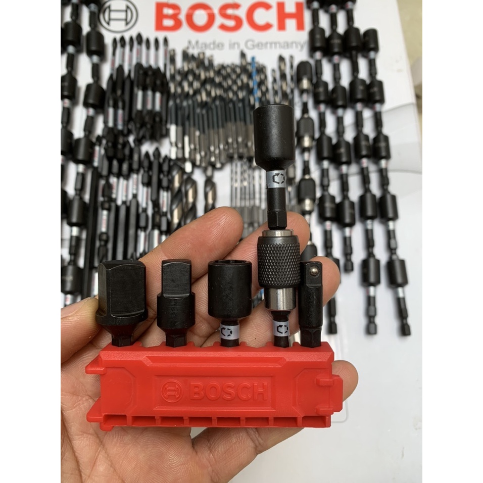 Bộ mũi vít PH1 PH2 SL8 đầu chuyển bu lông 1/4 3/8 1/2  đầu bắn tôn 1/4 5/16 10ly Bosch