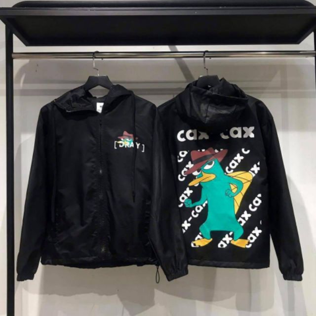 ÁO KHOÁC DÙ IN THÚ MỎ VỊT LƯNG SAU