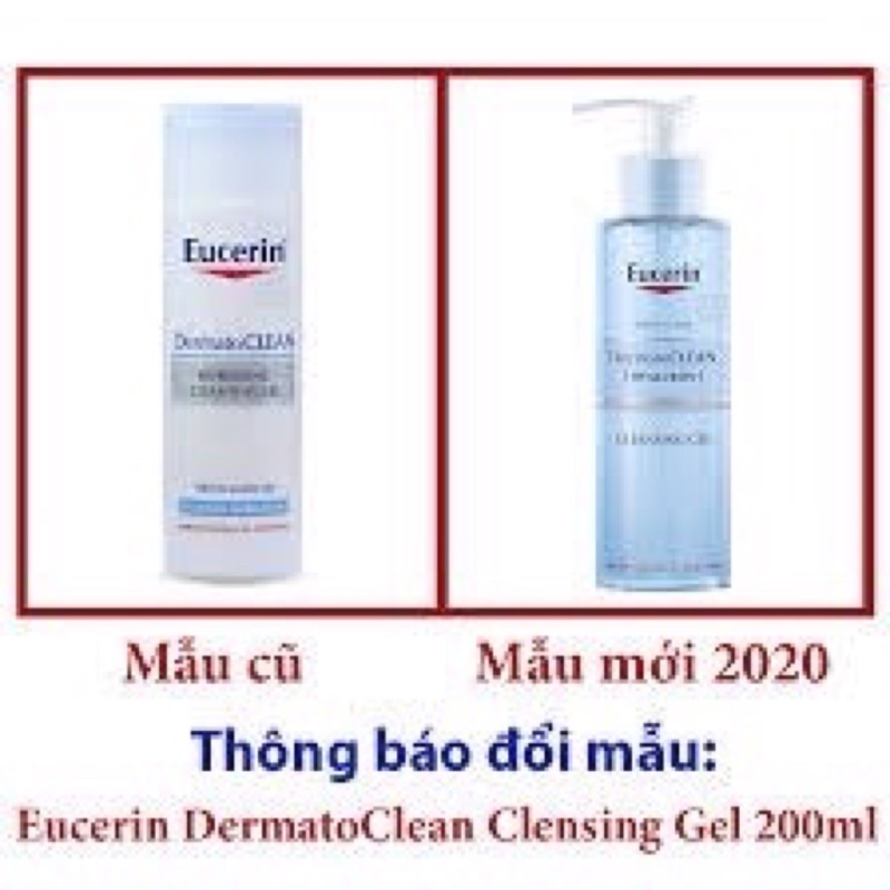 Eucerin Sữa Rửa Mặt Dạng Gel Dành Cho Da Nhạy Cảm Dermato Clean Gel 200ml