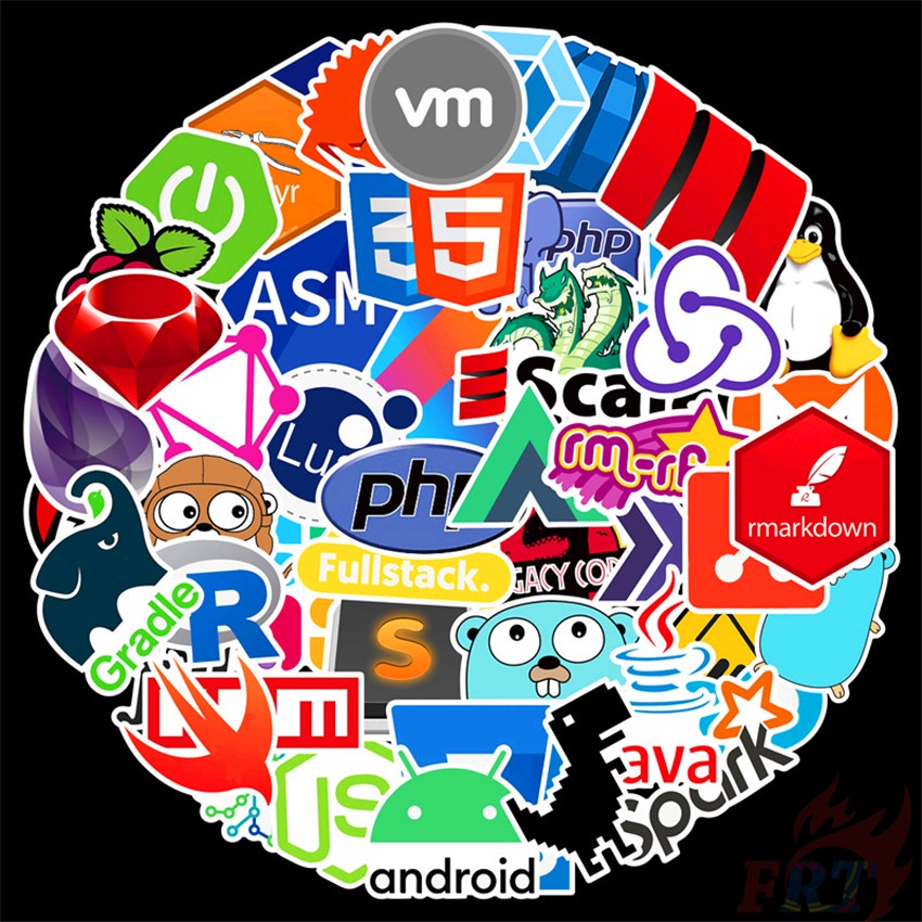 ❉ Logo Phần mềm Programmer. Java Mã Art Series 02 Hình Dán ❉ Bộ 48 Miếng Dán Chống Thấm Nước Thời Trang