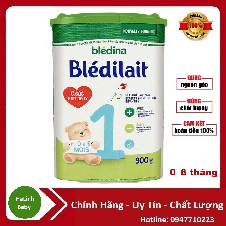 Sữa bột Bledilait Pháp số 1, 2, 3 900g [Date 2023]