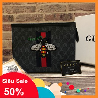 Ví Nam Nữ Cầm Tay Fullbox Logo Ong Thêu Vô Cùng Sang Trọng