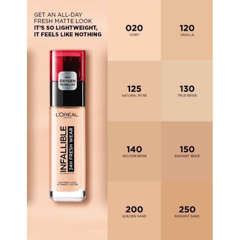 [Có bill UK] Kem nền lâu trôi L’oreal infallible 24h fresh wear | BigBuy360 - bigbuy360.vn