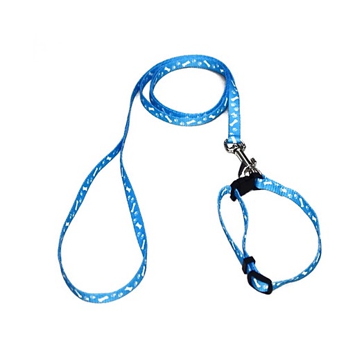 Dây xích chó, xích mèo loại vải 1 lớp kèm vòng cổ mỏng 1cm ⚡CHỈ 1 NGÀY⚡ - PET&JOI