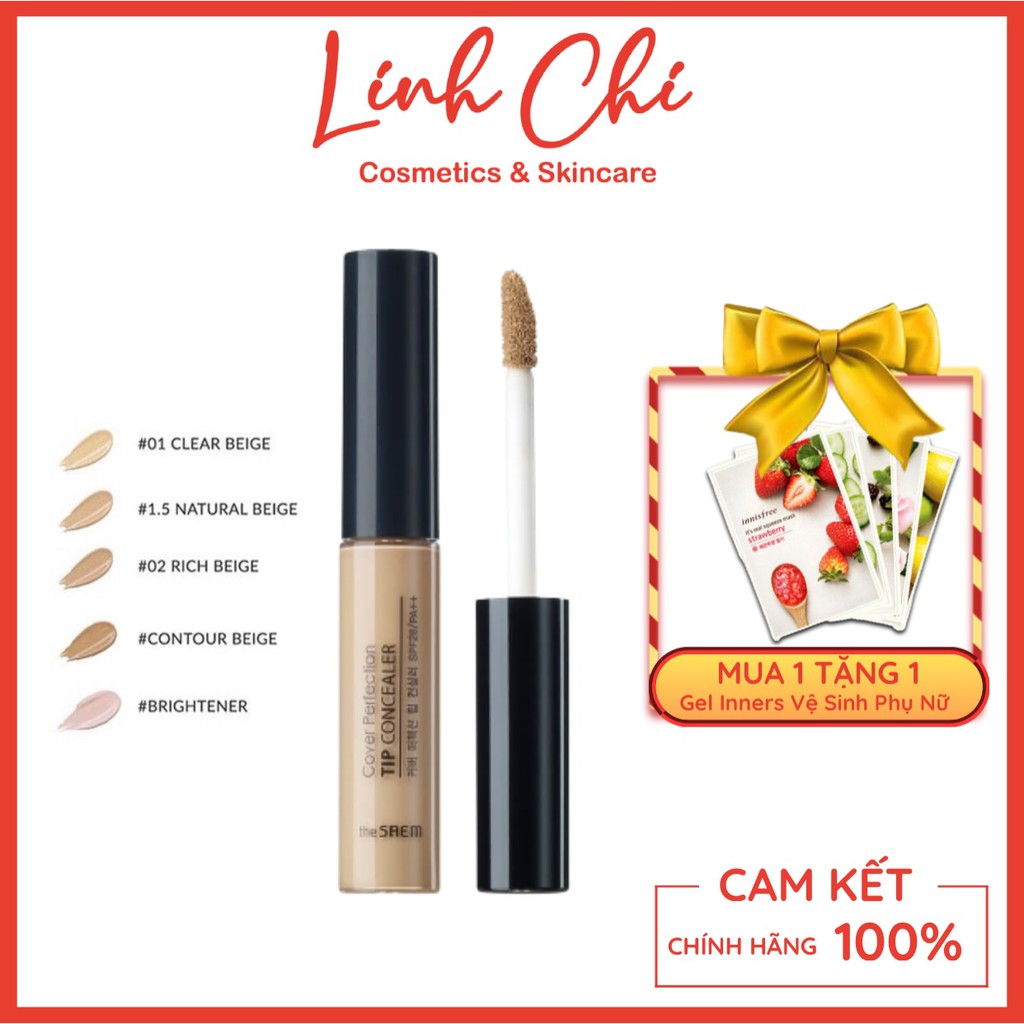 Kem Che Khuyết Điểm The Saem Cover Perfection Tip Concealer